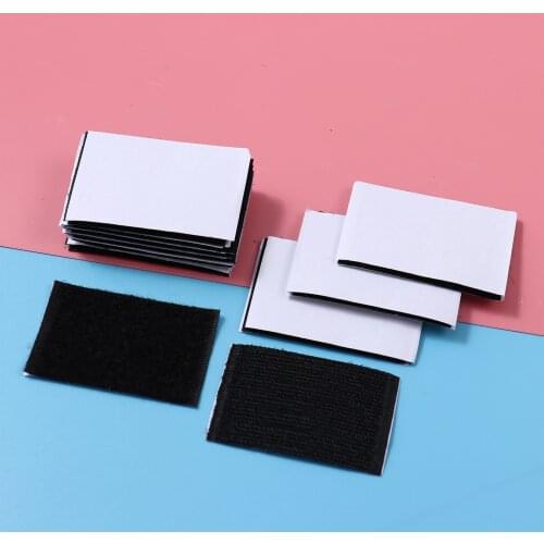 10 Pairs Adhesive Fastener Tapes Self Adhesive Carpet Anti Skid Corners Pad Sofa Cushion Anti Curling Double-sided Magic Sticker