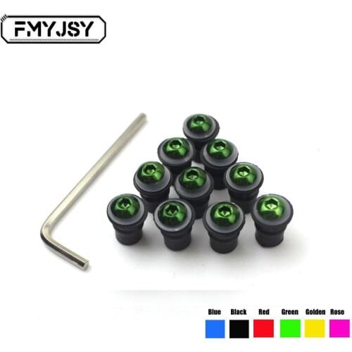 10PCS 5MM Universal Motorcycle Bolts Screws Kit Windscreen Windshield Cafe Racer Motocross For Suzuki GSX250R GSX-250R