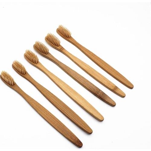10 PCS Environment-friendly Wood Toothbrush Bamboo Toothbrush Soft Bamboo Fibre Wooden Handle Low-carbon Eco-friendly for Adults