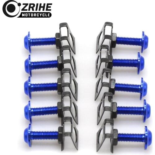 10 Pieces M6 Universal Motorcycle Screws Fastener Clips Nut For Honda CBR 900RR 929RR 954RR 1000RR SP CBR900RR CBR929RR CBR954RR