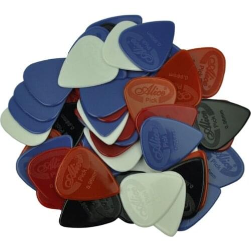 100pcs Heavy 0.96mm Glossy Anti-Skid Nylon Guitar Picks Plectrums Bass Picks