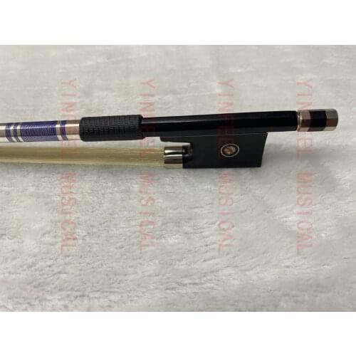 5pcs of blue string 4/4 Violin Bow Carbon Fiber Violin Bow Ebony Frog For Violin For Beginners & Students Violin Accessories