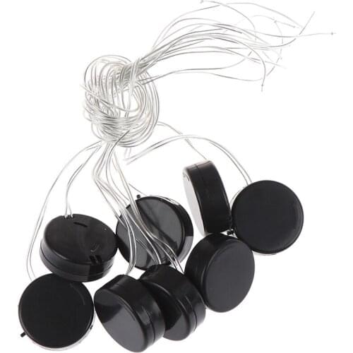8Pcs Black Wire Lead 2x3V CR2032 Coin Cell Button Battery Holder Case
