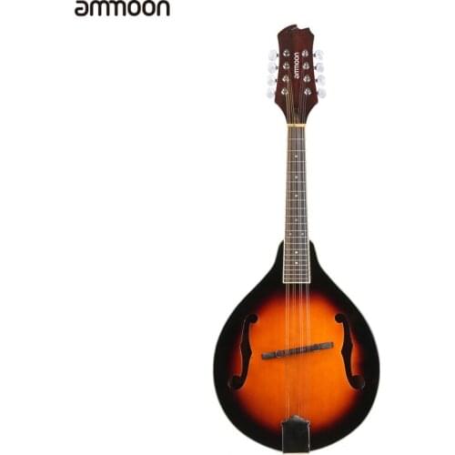 Ammoon Mandolins A-Style 8-String Musical Instrument Folk Instrument Mandolin Solid Wood Spruce Mandolin with Gig Bag