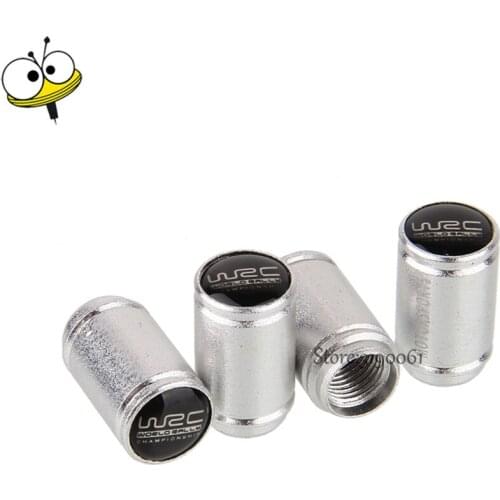 Car Accessories Auto Wheel Tire Valve Caps Rim Sticker For WRC Logo For Subaru STI Dodge Ram Nissan Mitsubishi Audi Benz Mazda