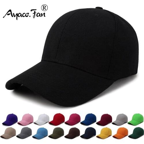 Solid Simple Baseball Cap Men Women Summer Cotton Sunhat Unisex Outdoor Sports Snapback Running Fishing Travelling Baseball Hat