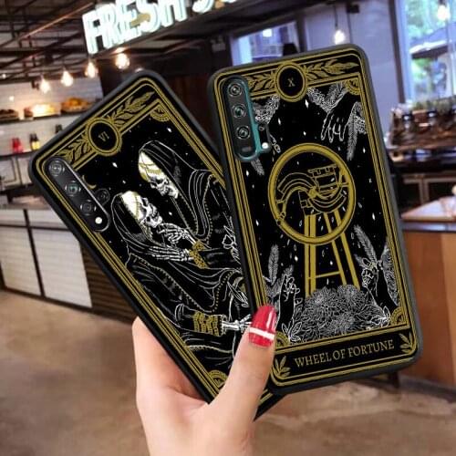 Death Tarot Black TPU soft phone case for Huawei P20 Pro P30Lite P30Pro P40Lite P40Pro cover