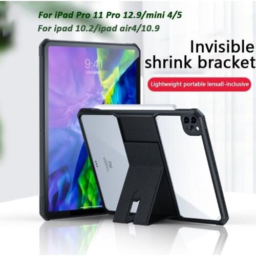 Case for iPad 2020 2021 Pro 11 Pro 12.9 Case With Invisible Bracket Pen Holder iPad 10.2 8th Cover iPad 10.9 Air4 mini 4 5 Case