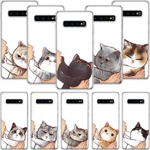 Kiss My Lovely Cat Kitten Phone Case For Samsung Galaxy S10 S20 S21 S9 S8 S7 Note 10 20 9 8 FE J4 J6 Ultra Plus Lite Pro + Edge