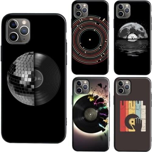 Vinyl DJ Record Art TPU Case For iPhone XR X XS Max 11 12 Pro Max mini 6S 7 8 Plus SE 2020 Cover Coque