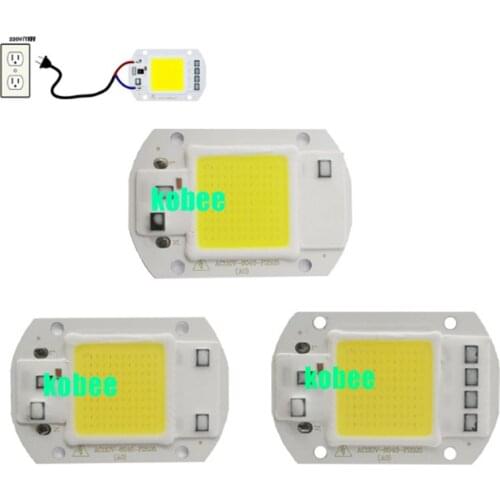 COB LED Lamp Chip Real Power 20W 30W 50W LED Lamp Bulb 220V 240V IP65 Smart IC For DIY LED Flood Light Spotlight