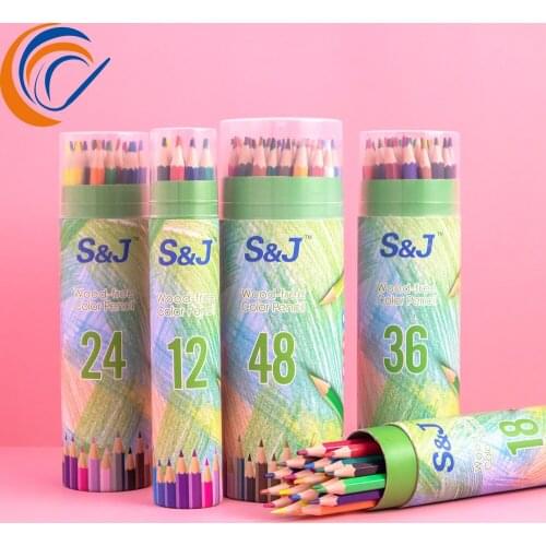 Colored Pencil for Painting12/18/24/36/48 Colors Per Set Oil Pencil Art Supply Wholesale