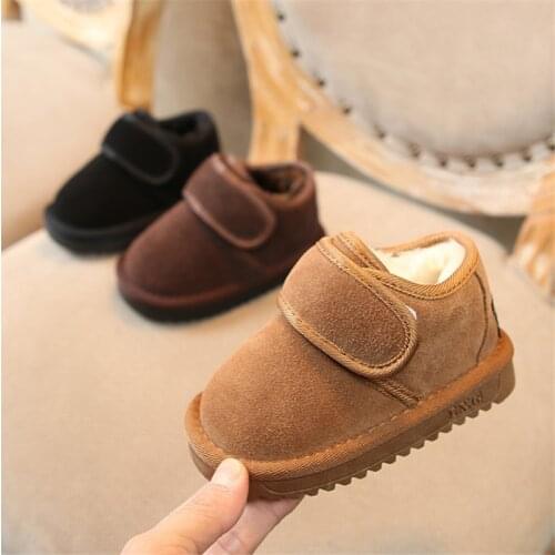 1-6 Years Childrens Snow Boots 2021 Winter New Toddler Girls Boys Cotton Shoes Fashion Warm Non-slip Baby Kids Shoes