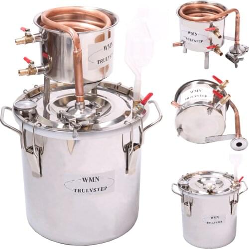 DIY Home 3 Gal / 12 Litres Alcohol Whisky Water Cooper Distiller Cooler Moonshine Still Stainless Boiler Keg Spirits Brew Kit