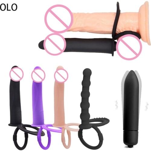 G-spot Double Penetration Adult Strap On Dildo Anal Plug Vibrator Sex Toys For Woman Couples Lesbian Masturbator Adult Game 2021