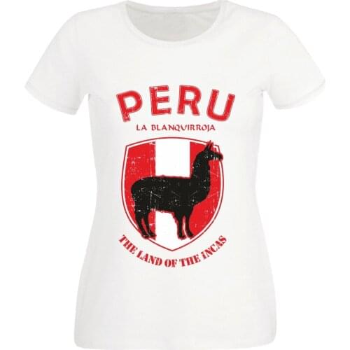 Peru Damen T-Shirt WomenS Footballer Soccers Wholesale 2019 Hip Hop Brand New Clothing Short Sleeve Button Up Shirts