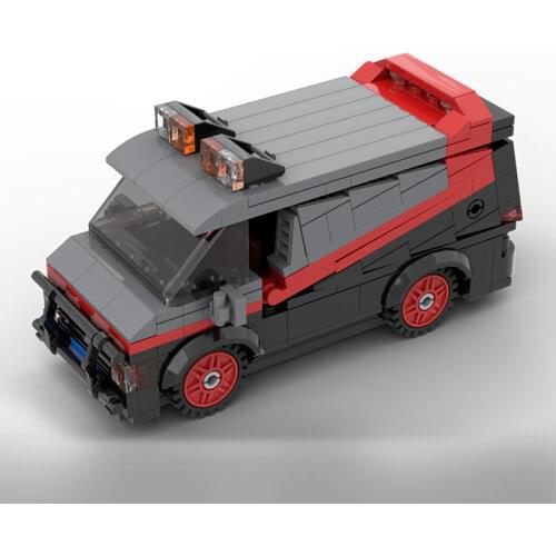 MOC SWAT Team Car A-Team GMC Vandura Classic VanTV high-al Truck City Model education Building Blocks Toys Gift MOC-50493