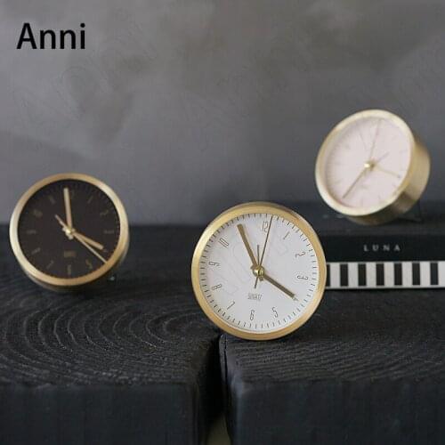 Creativity Mini Aluminum Alarm Clock Nordic Modern Fashion Childrens Student Bedside Electronic Desk Clocks Home Decoration