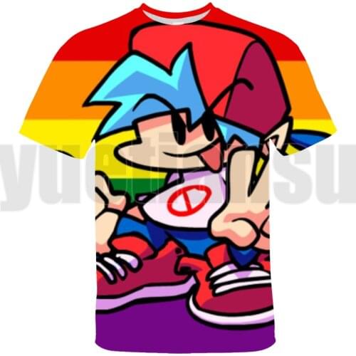 Summer Leisure teenager top tee 3D Print Game Friday Night Funkin T-Shirts Cool Short Sleeve Top Tees Kids Over sized Clothes