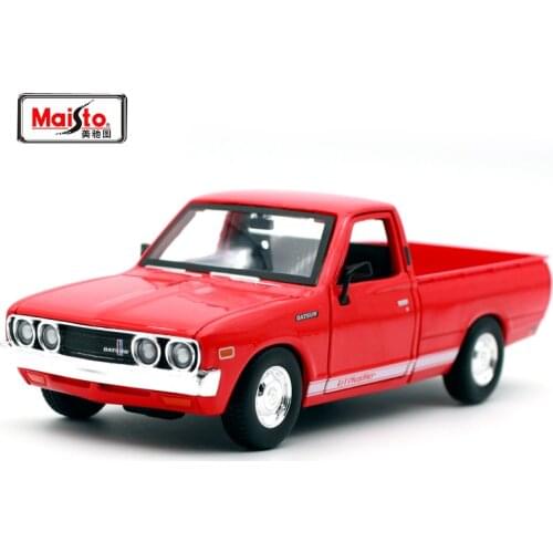 Maisto 1:24 Datsun 1973 620 pickup red conversion simulation alloy car model crafts decoration collection toy tools gift