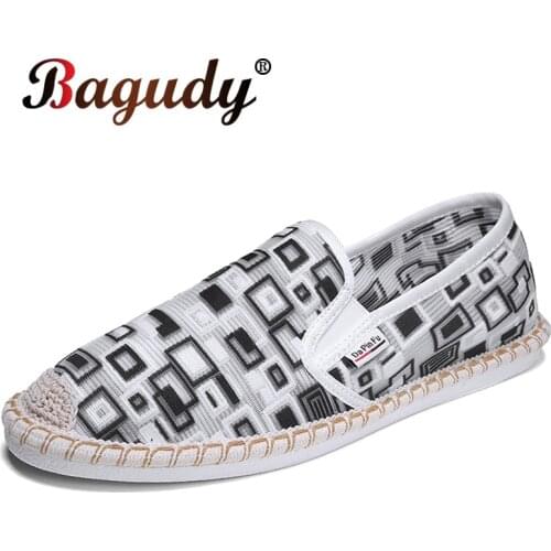 Fashion Design Casual Canvas Men and Women Flat Shoes Outdoor Breathable Loafers Mens Non-slip Driving Shoes Vulcanize Loafers