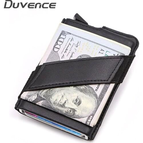 Fashion RFID Men Card Holder Anti-theft Blocking Men Wallets for Credit Card Holder Metal Aluminum Purse for Bank Card Business