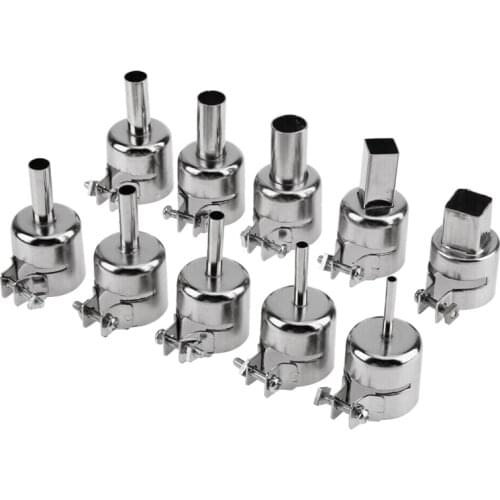 10Pcs Set Heat Tool Nozzles Kits for Hot Air Soldering Station Repair Tools Heat Tool Hair Dryer