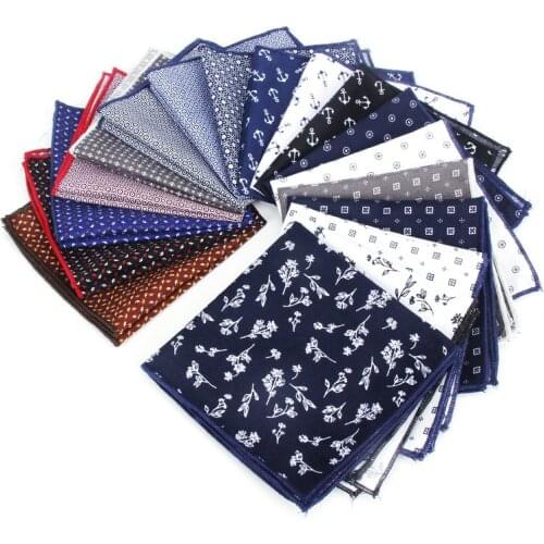 New Pocket Square For Men Women Floral Chest Towel Hanky Gentlemen Hankies Mens Suits Handkerchief Print Pocket Towel