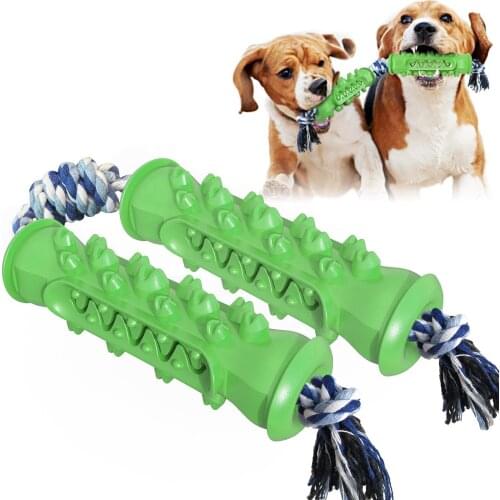 New Indestructible Toys Dog Chew Toy with Rope Pet Teeth Cleaning Dog Toothbrush for Dogs Puppy Chew Toy Squeaky Dog Toy