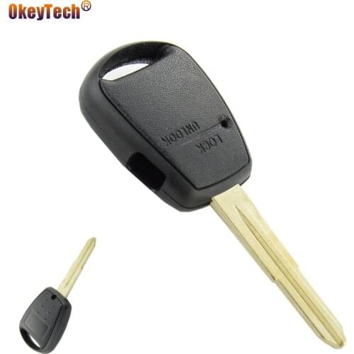 OkeyTech Remote Car Key Shell Cover Case Blank 1 Side Button Uncut Blade Ignition Transponder Replacement for Hyundai for Kia