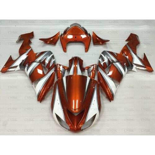Full Body Kits for Kawasaki ZX10r 2007 ZX-10r Fairings 06 ZX-10r Fairing 2006 - 2007 Orange White Silver