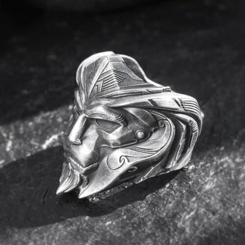 S999 silver fashion jewelry, retro Optimus Prime Autobot ring, punk style, Transformers man ring