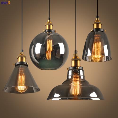IWHD Loft Decor Edison LED Pendant Light Fixtures Dinning Room Glass Retro Vintage Lamp Industrial Lighting Hanging Lights