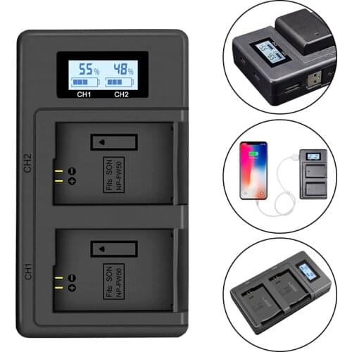 PUENDI NP-FW50 Camera Battery Charger for Sony A6000, A6500, A6300, A7, A7II, A7RII, A7SII, A7S, A7S2, A7R, A7R2, A5100, RX10