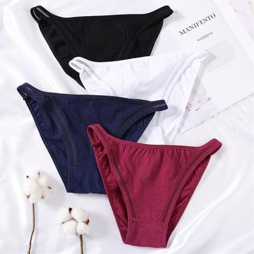 Sexy Lace Striped Panties Womens Underwear Hollow Out Panties Women Sexy Lingerie Underwear Women Female Cotton Panty