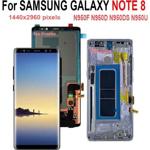 New Original For Samsung Galaxy Note 8 N950F N950D N950DS N950U LCD Display Touch Screen With Frame Replacement Repair Parts