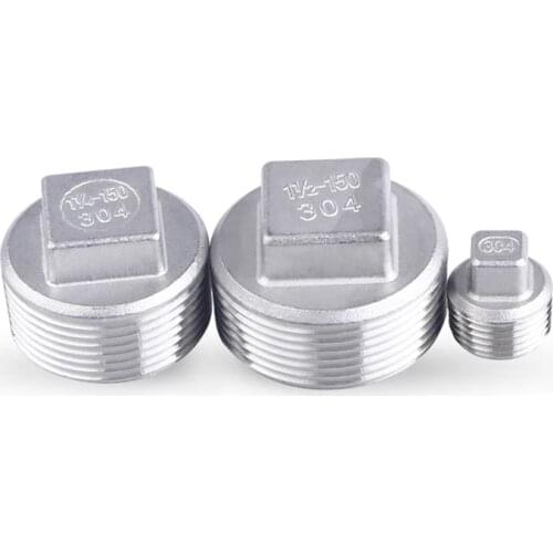 1pcs Tube Plug Accessories Male Thread Screwed Connection 304 Stainless Steel End Cap Pipe Plumbing Fittings