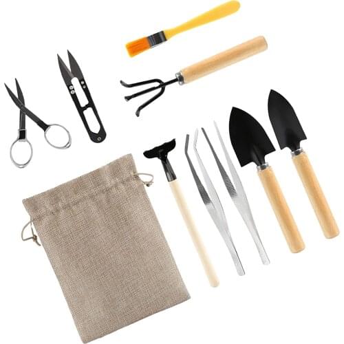10pcs Succulent Tools Kit Gardening Tools Set With Rake For Indoor Plant Care Succulent Plants Indoors Small Plants
