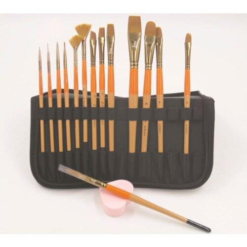 15pcs/Set,Different Size Artist digital oil painting pen high quality nylon hair brush pen Professional Art Supplies brush