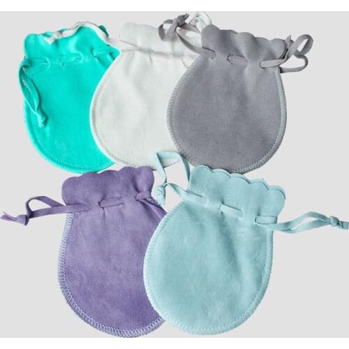 50pcs Multi Color 7x9cm Small Size Velvet Gourd Bags Christmas Wedding Party Packing Bag Drawstring Pouch Jewelry Accessories