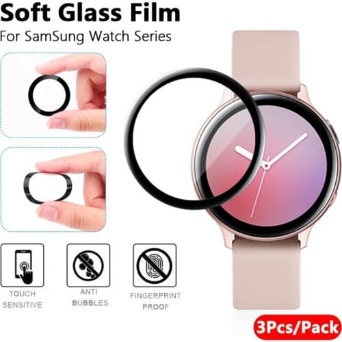 9H Premium Soft Glass Film For Samsung Galaxy Watch 3 Geat S2 S3 Screen Protector Cover For Galaxy Watch Acitve 2 (Not Glass)