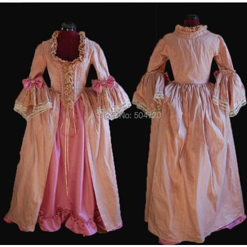 Tailored!Blue Vintage costumes 18th Duchess Retro medieval Renaissance Reenactment Theatre Civil war Victorian dress HL-391