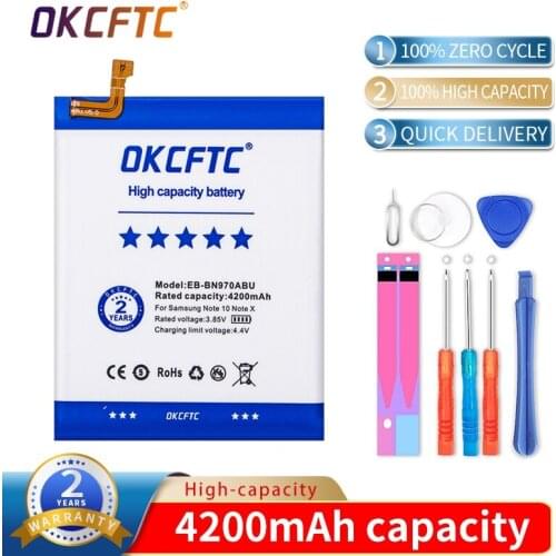 OKCFTC EB-BN970ABU 4200mAh Battery for Samsung Galaxy Note 10 Note X Note10 NoteX Note10 5G Batteries