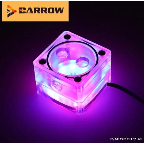 Barrow Water Cooling Modified Reservoir SPB17-M,High-transmittance Acrylic Plate Mini ITX Tank RGB Water Pump Expansion Kit