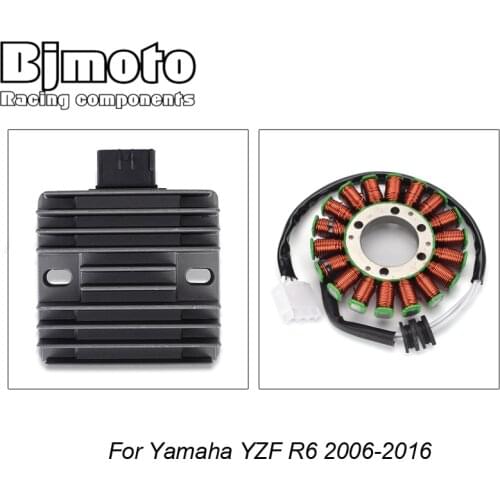 BJMOTO YZF-R6 Motorcycle Voltage Rectifier Regulator Engine Stator Coil For Yamaha YZF R6 2006-2016