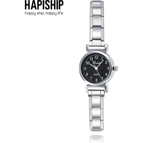 Hapiship Men/Womens Stainless Steel White Black Cool Watch Bracelet Bangle For Party Friend Wife Birthday Jewelry G197