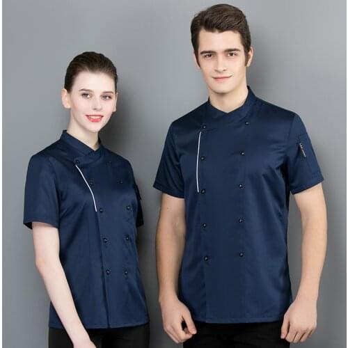 Breathable Mesh Short Sleeve Kitchen Jacket Work Wear Men and Women Chef Uniform Hotel Bakery Food Service Canteen Cook Coat
