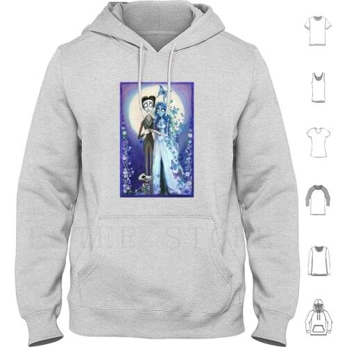Emily And Hoodies Spooky Halloween The Corpse Bride Emily Tim Burton Butterflies Blue And Purple Creepy Wedding