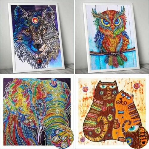 EverShine DIY Special Shape Diamond Painting Animals Picture Rhinestones 5D Diamond Embroidery Mosaic Sale Owl Cross Stitch