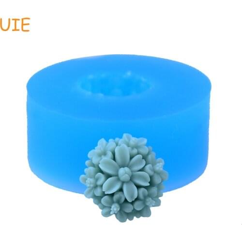 HYL093U 12.4mm Flower Silicone Mold - Cake Decorating, Fondant, Miniature Food, Gum Paste, Resin Jewelry, Icing, Chocolate, Wax